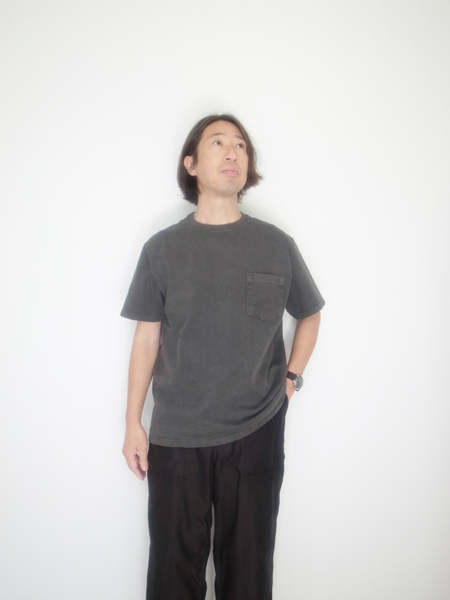 GOOD WEAR S/S  POKET TEE PIGMENT DYE BLACK