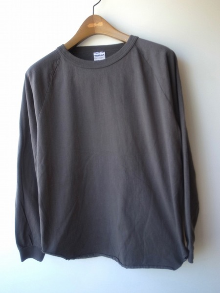 WALLA WALLA SPORT L/S LOOSE BASEBALL TEE CHACOAL