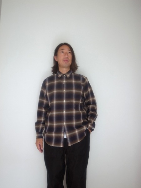 Manual Alphabet OMBRE CHECK LOOSE FIT R/C SHT YEL/