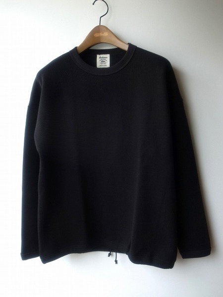 Jackman Quarter Knit Himo LS T-Shirt BLACK