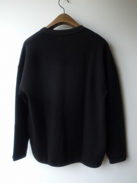 Jackman Quarter Knit Himo LS T-Shirt BLACK