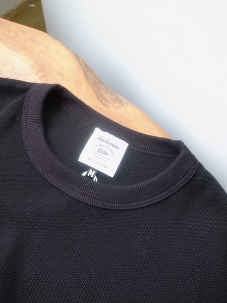 Jackman Quarter Knit Himo LS T-Shirt BLACK