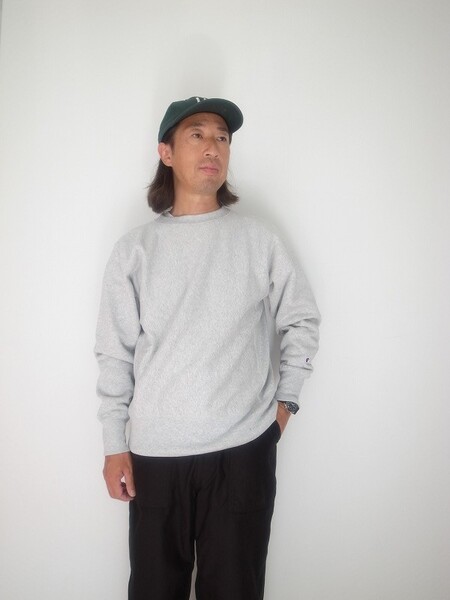 Champion REVERSE WEAVE SWET SHIRT シルバー